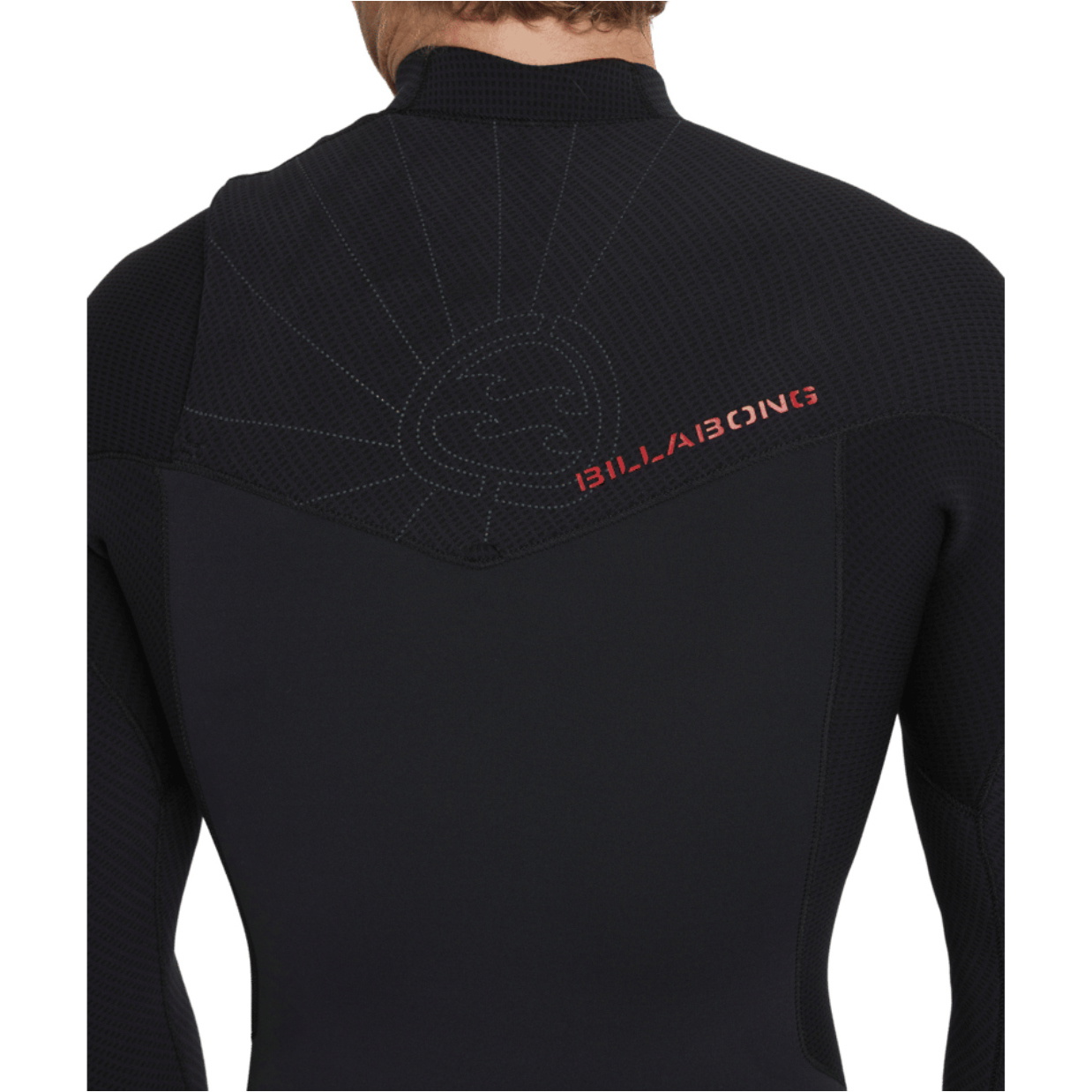 2026 Billabong Heren Revolution Natural 4/3mm Borst Ritssluiting Wetsuit 24AW193512 - Black Red